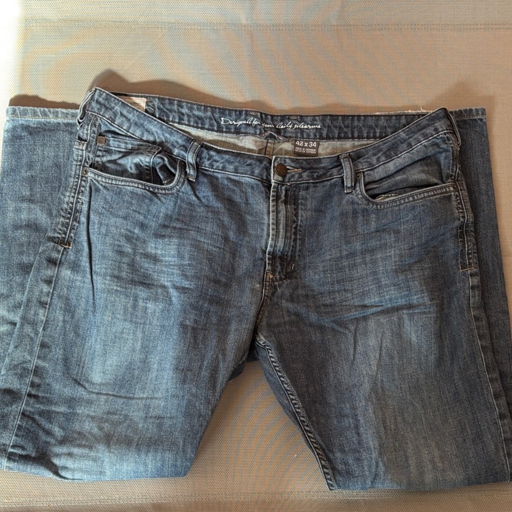 Buffalo David Bitton Relaxed Fit Blue Jeans 42W 34L - Picture 1 of 7